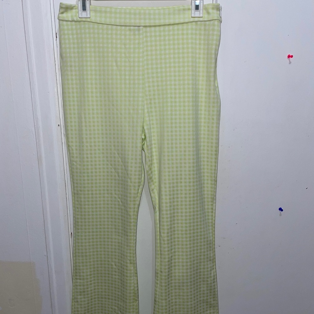 Green Checkered Pants